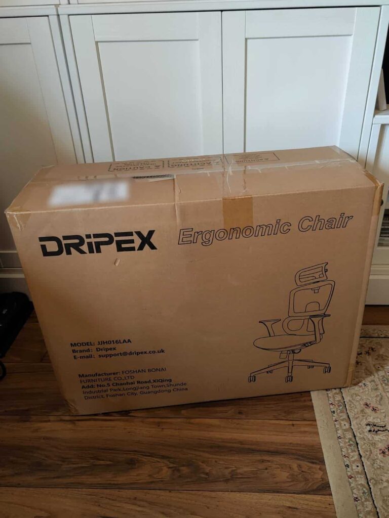 view of our purchase dripex ergonomic office chair for tall person our unboxing and testing experience