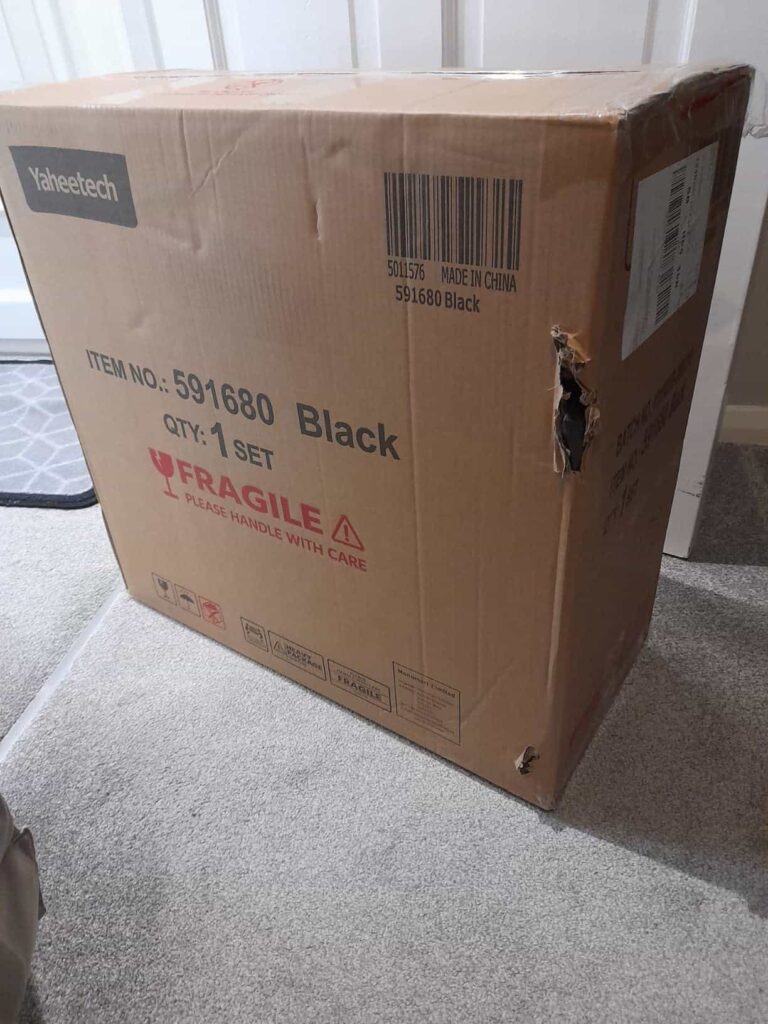 view of yaheetech comfortable office chair under 100 our unboxing package arrival home office