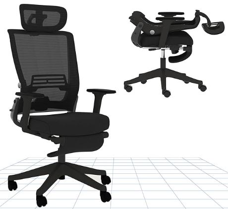 ergonomic padded folding office chair