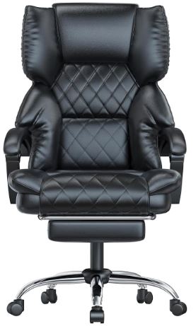 reclining comfortable office chair with footrest