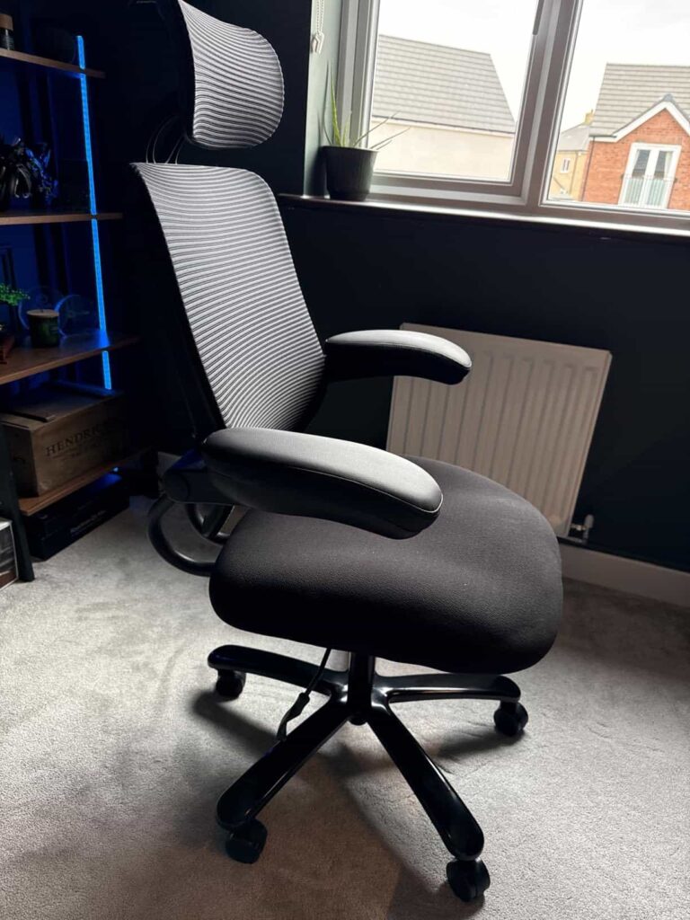 view of our own purchase testing flexispot petite ergonomic office chair for short person with back pain uk unboxing package arrival several weeks to months