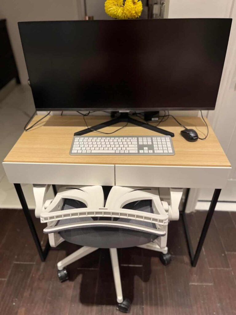 view of unboxed the folding office chair with back support uk tried and tested for several week unboxing purchased package arrival at home testing experience